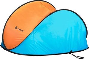 Springos Namiot plażowy samorozkładający Pop-up niebiesko pomarańczowy uniwersalny 6