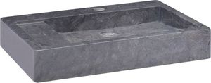 Umywalka vidaXL Umywalka, czarna, 58x39x10 cm, marmurowa 1