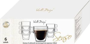 Vialli Design Szklanki termiczne do espresso 6szt. 150ml Senso 27435 7