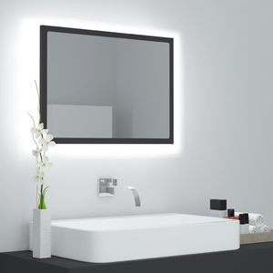 Lustro vidaXL Lustro łazienkowe z LED, szare, 60x8,5x37 cm, płyta wiórowa 1