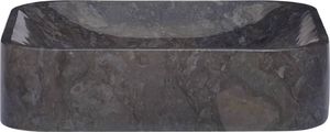 Umywalka vidaXL Umywalka, czarna, 40x40x10 cm, marmurowa 5
