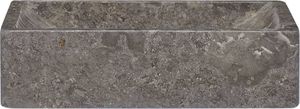 Umywalka vidaXL Umywalka, 45 x 30 x 12 cm, marmurowa, szara 2