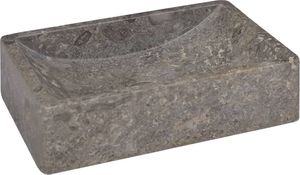 Umywalka vidaXL Umywalka, 45 x 30 x 12 cm, marmurowa, szara 4