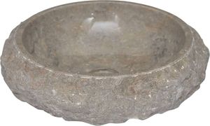 Umywalka vidaXL Umywalka, 40x12 cm, marmurowa, szara 3