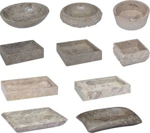 Umywalka vidaXL Umywalka, 40x12 cm, marmurowa, szara 7