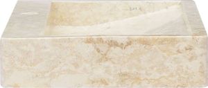 Umywalka vidaXL Umywalka, kremowa, 58x39x10 cm, marmurowa 4