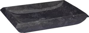 Umywalka vidaXL Umywalka, czarna, 50x35x10 cm, marmurowa 1