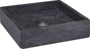 Umywalka vidaXL Umywalka, czarna, 40x40x10 cm, marmurowa 1