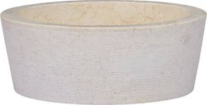 Umywalka vidaXL Umywalka, kremowa, 40x15 cm, marmurowa 1