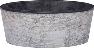 Umywalka vidaXL Umywalka, czarna, 40x15 cm, marmurowa 1