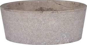 Umywalka vidaXL Umywalka, szara, 40x15 cm, marmurowa 1