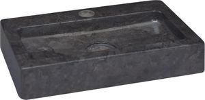 Umywalka vidaXL Umywalka, czarna, 38x24x6,5 cm, marmur 1