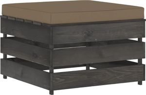 vidaXL Modułowy stołek z poduszką, impregnowane drewno, brązowy 1
