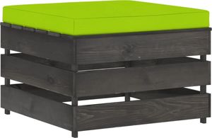 vidaXL Modułowy stołek z poduszką, impregnowane drewno, jasnozielony 1