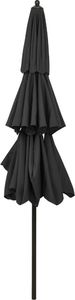vidaXL 3-poziomowy parasol na aluminiowym słupku, antracytowy, 3 m 5