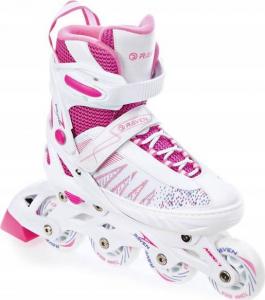 Rolki RAVEN Grace LED rekreacyjne regulowane białe r. 31-35 2