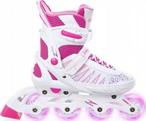 Rolki RAVEN Grace LED rekreacyjne regulowane białe r. 31-35 5