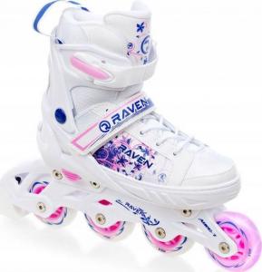 Rolki RAVEN Meia LED rekreacyjne regulowane białe r. 35-39 2