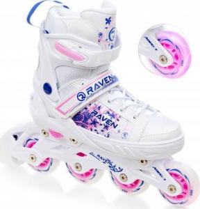 Rolki RAVEN Meia LED rekreacyjne regulowane białe r. 35-39 3