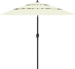 vidaXL 3-poziomowy parasol na aluminiowym słupku, piaskowy, 2,5 m 1