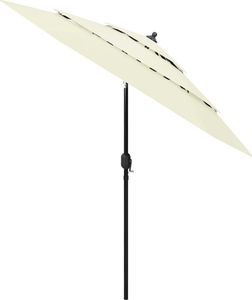 vidaXL 3-poziomowy parasol na aluminiowym słupku, piaskowy, 2,5 m 3
