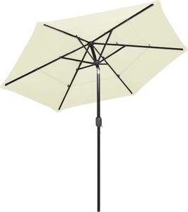 vidaXL 3-poziomowy parasol na aluminiowym słupku, piaskowy, 2,5 m 4