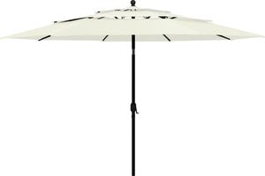 vidaXL 3-poziomowy parasol na aluminiowym słupku, piaskowy, 3,5 m 1