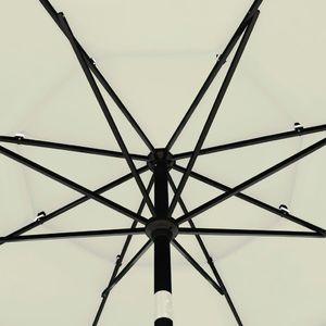 vidaXL 3-poziomowy parasol na aluminiowym słupku, piaskowy, 3,5 m 2