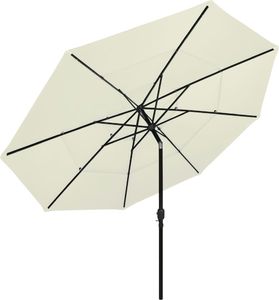 vidaXL 3-poziomowy parasol na aluminiowym słupku, piaskowy, 3,5 m 3