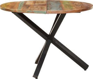 vidaXL Okrągły stół jadalniany, 100x100x75 cm, lite drewno z odzysku 3