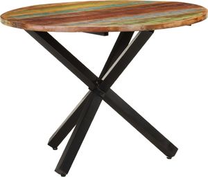 vidaXL Okrągły stół jadalniany, 100x100x75 cm, lite drewno z odzysku 7