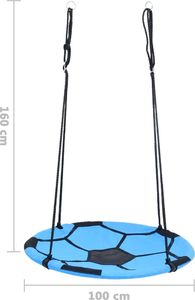 Huśtawka vidaXL Piłkarska huśtawka typu gniazdo, 100 cm 6