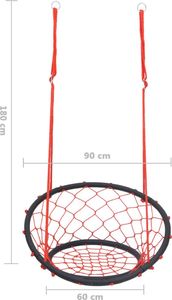Huśtawka vidaXL Pleciona huśtawka, 60 cm 4