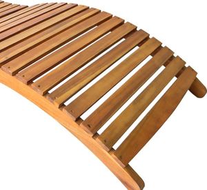 vidaXL Ogrodowy leżak z poduszką, lite drewno akacjowe 5