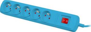 Listwa zasilająca Natec Bercy 400 przeciwprzepięciowa 5 gniazd 1.5 m niebieska (NSP-1716) 3