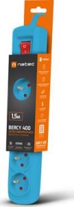 Listwa zasilająca Natec Bercy 400 przeciwprzepięciowa 5 gniazd 1.5 m niebieska (NSP-1716) 6