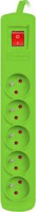 Listwa zasilająca Natec Bercy 400 przeciwprzepięciowa 5 gniazd 1.5 m zielona (NSP-1717) 1