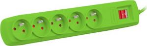 Listwa zasilająca Natec Bercy 400 przeciwprzepięciowa 5 gniazd 1.5 m zielona (NSP-1717) 5