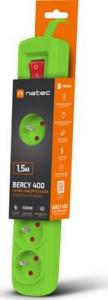 Listwa zasilająca Natec Bercy 400 przeciwprzepięciowa 5 gniazd 1.5 m zielona (NSP-1717) 6