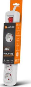 Listwa zasilająca Natec Bercy 400 przeciwprzepięciowa 5 gniazd 3 m szara (NSP-1720) 6