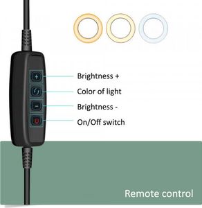 Lampa pierścieniowa Maclean MCE612B 12" LED 20W 9