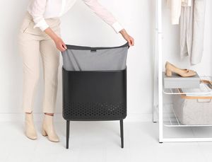 Kosz na pranie Brabantia Kosz na bieliznę BO 60L czarny matowy 200526 7