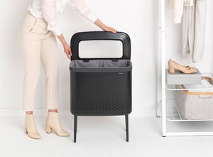 Kosz na pranie Brabantia Kosz na bieliznę BO 60L czarny matowy 200526 10