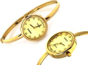 Zegarek Lovrin Złoty damski zegarek 585 na sztywnej bransoletce 14,74g 1