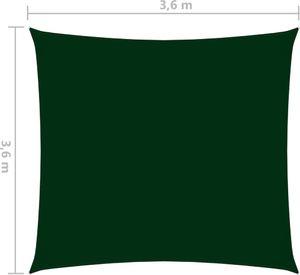 vidaXL Kwadratowy żagiel ogrodowy, tkanina Oxford, 3,6x3,6 m, zielony 6