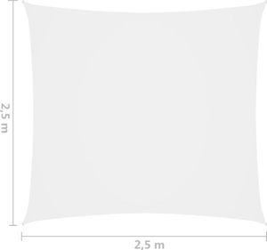 vidaXL Żagiel ogrodowy, tkanina Oxford, kwadratowy, 2,5x2,5 m, biały 6