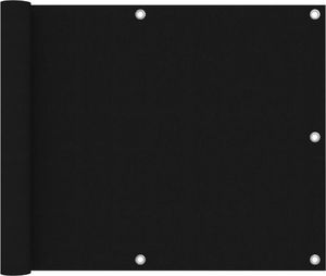 vidaXL Parawan balkonowy, czarny, 75x300 cm, tkanina Oxford 1