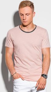 Ombre T-shirt męski bawełniany S1385 - brzoskwiniowy L 1