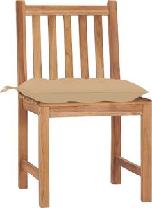 vidaXL Krzesła ogrodowe z poduszkami, 6 szt., lite drewno tekowe 3