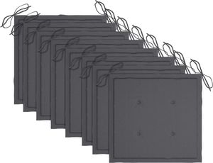 vidaXL Składane krzesła ogrodowe z poduszkami, 8 szt., drewno akacjowe 3